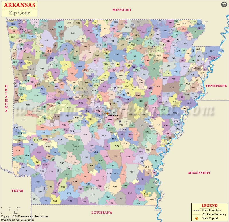 Arkansas Zip Code Map Map Of Arkansas Zip Codes Ak Zip Codes 5742