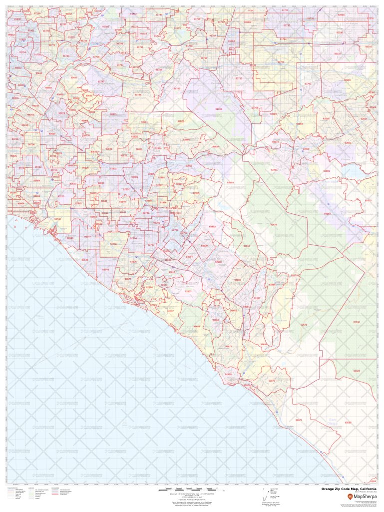 Orange Zip Code Map, California | Orange County Zip Codes