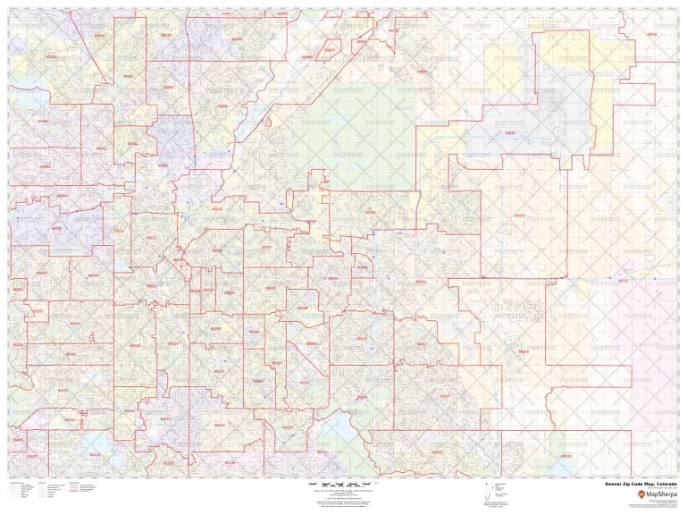 Denver City Zip Code Map United States Map 6684