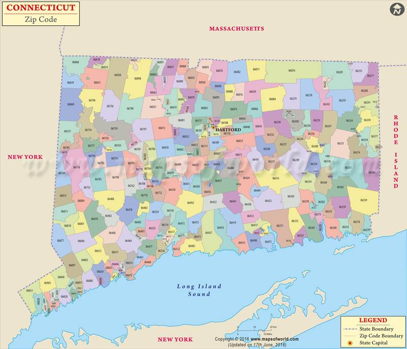 Connecticut Zip Code Maps