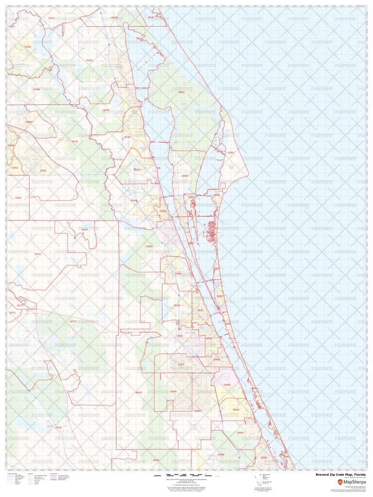 Brevard Zip Code Map, Florida  Brevard County Zip Codes