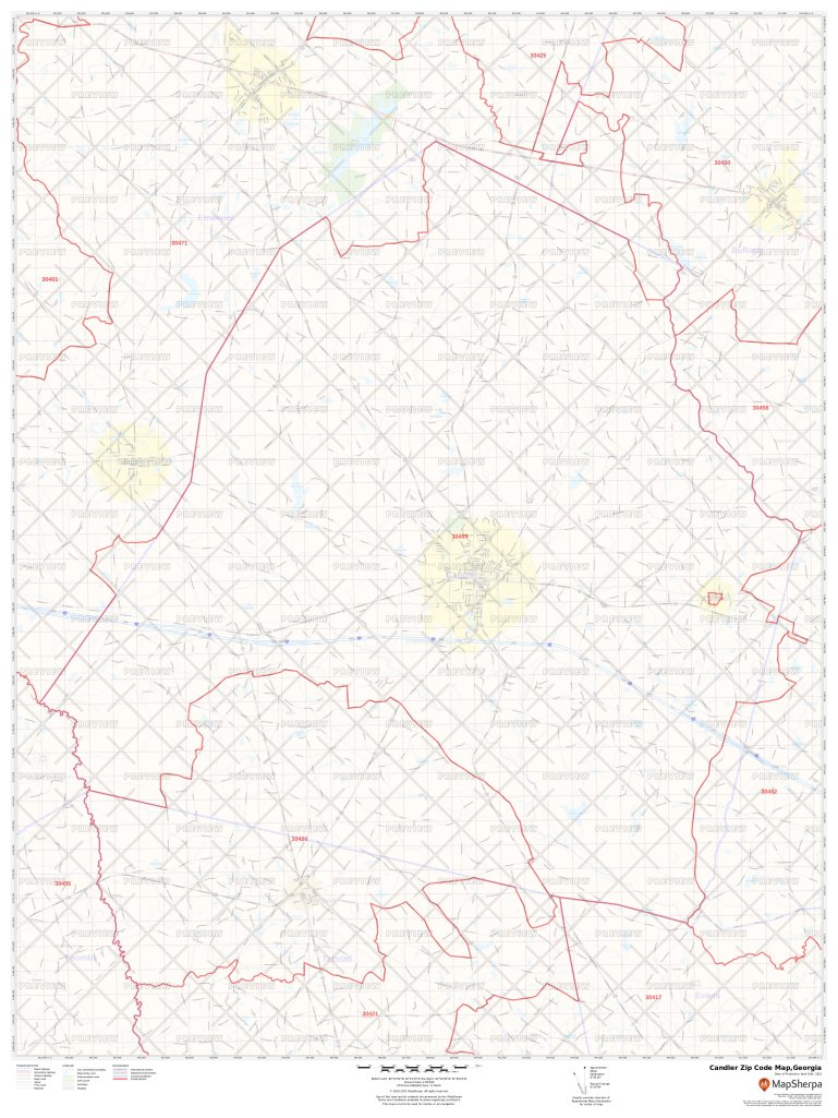 Candler Zip Code Map, Georgia | Candler County Zip Codes