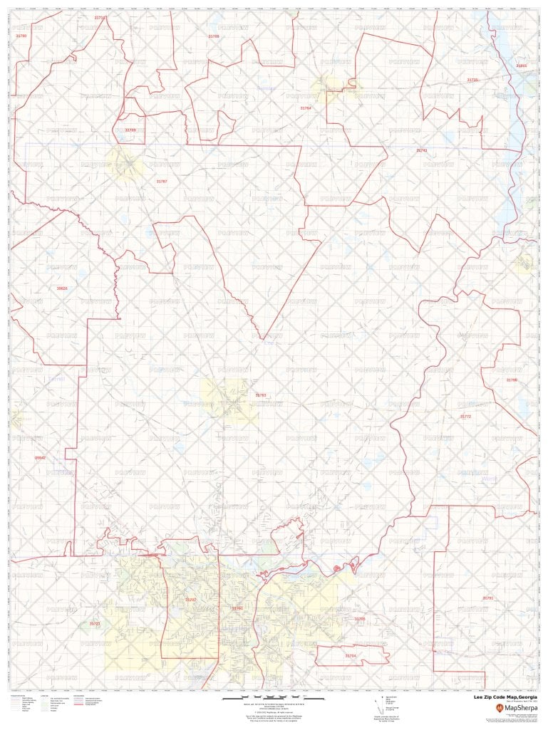 Lee Zip Code Map, Georgia | Lee County Zip Codes