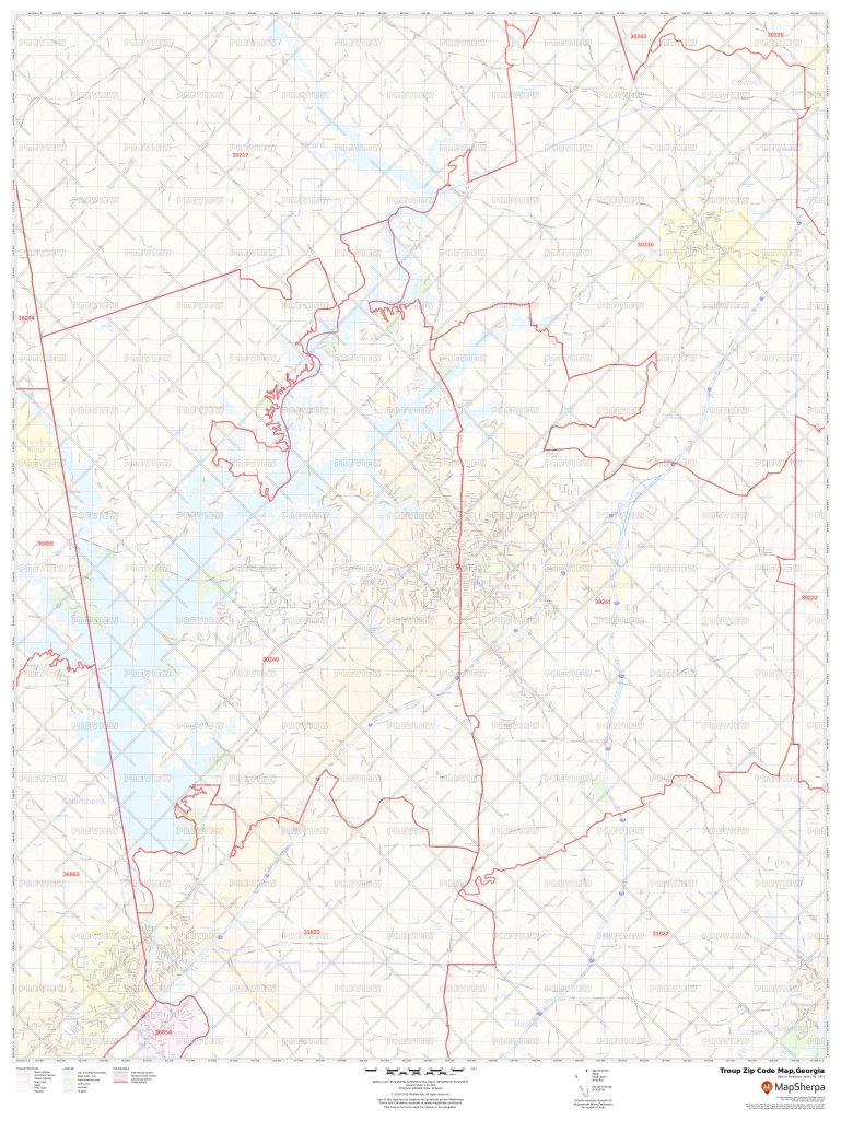 Troup Zip Code Map, Georgia | Troup County Zip Codes