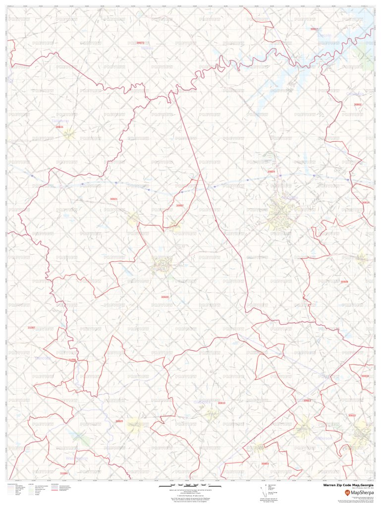 Warren Zip Code Map, Georgia | Warren County Zip Codes