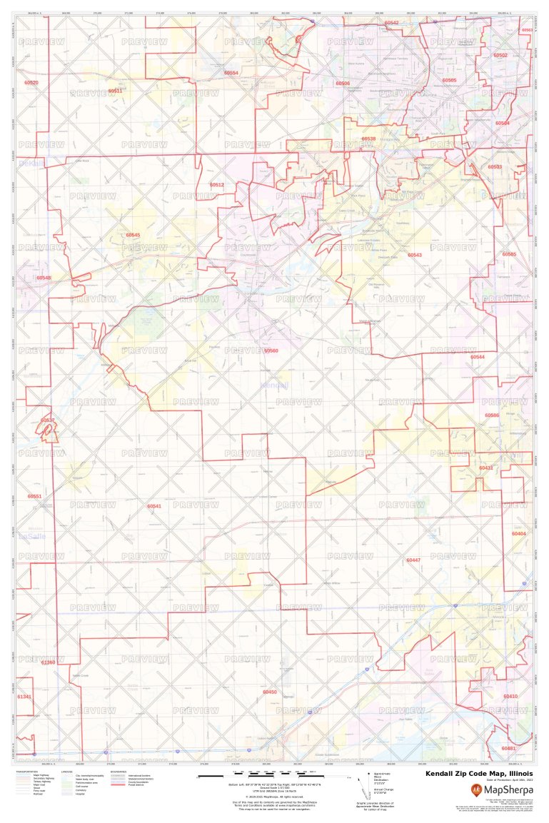 Printable Map Of Kendall County Il