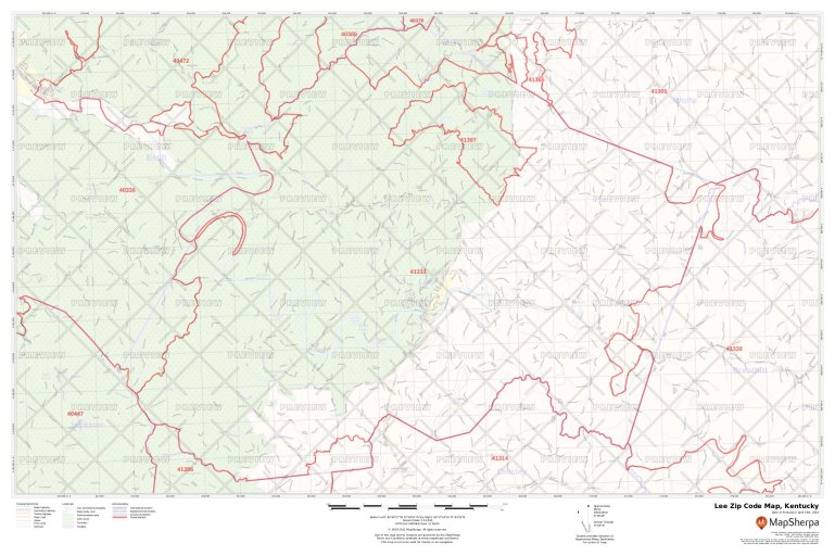 Lee County Zip Code Map Large 8208