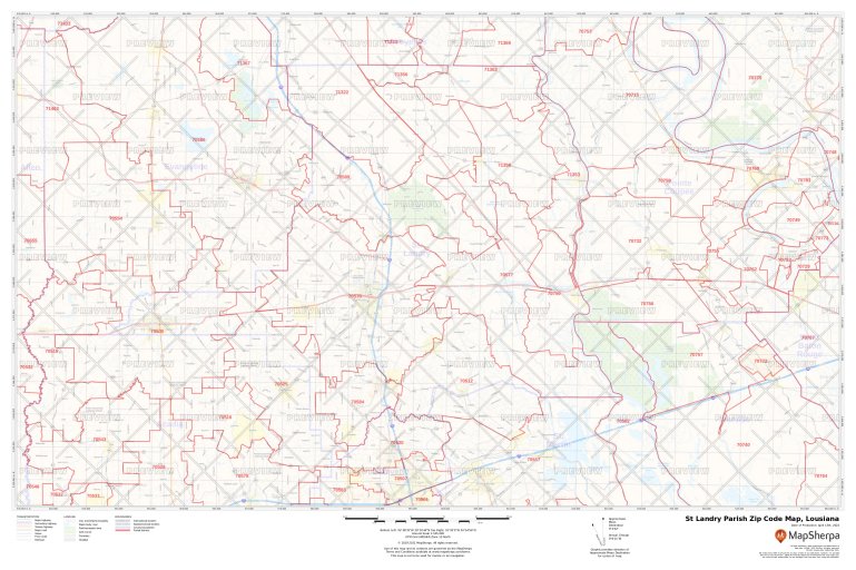 Louisiana Zip Code Map, Louisiana Postal Code