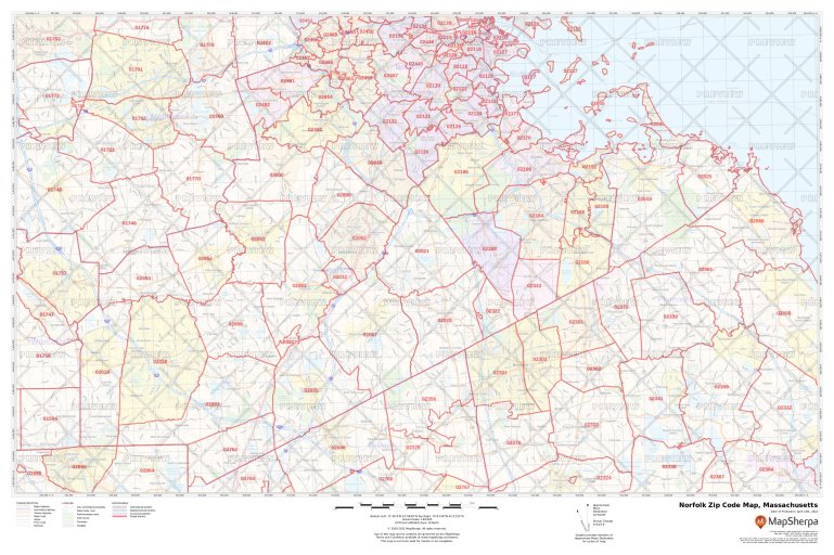 Massachusetts Zip Code Map, Massachusetts Postal Code