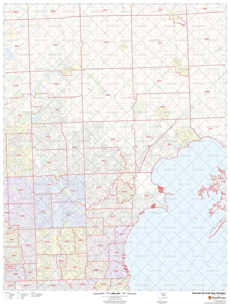 Macomb Zip Code Map, Michigan | Macomb County Zip Codes