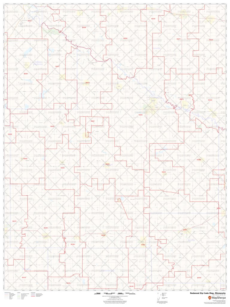 Redwood Zip Code Map Minnesota Redwood County Zip Codes