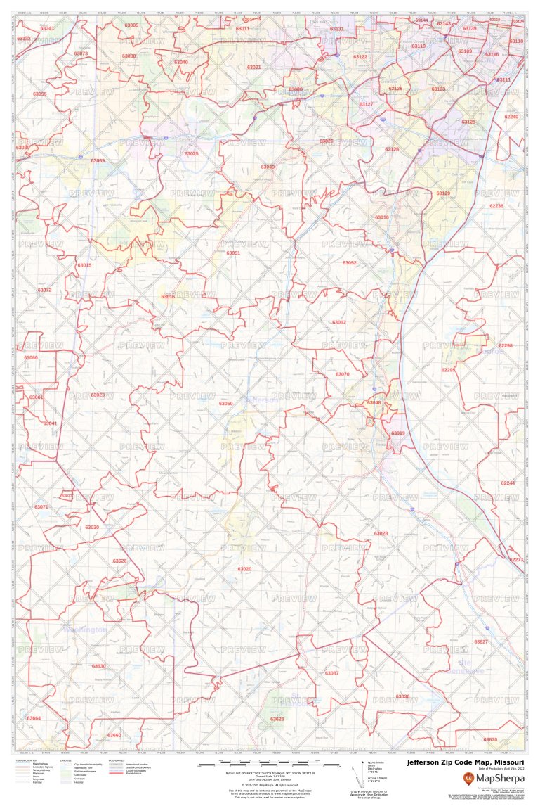 Jefferson Zip Code Map Missouri Jefferson County Zip Codes 8576