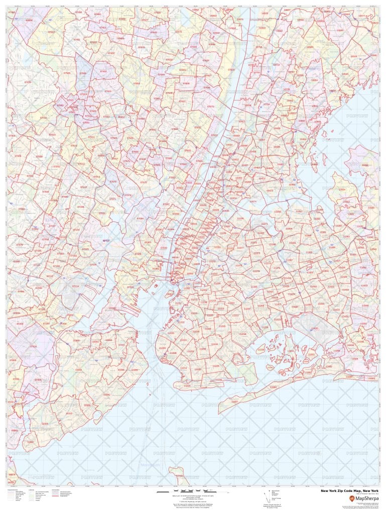 New York Zip Code Map, New York | New York County Zip Codes