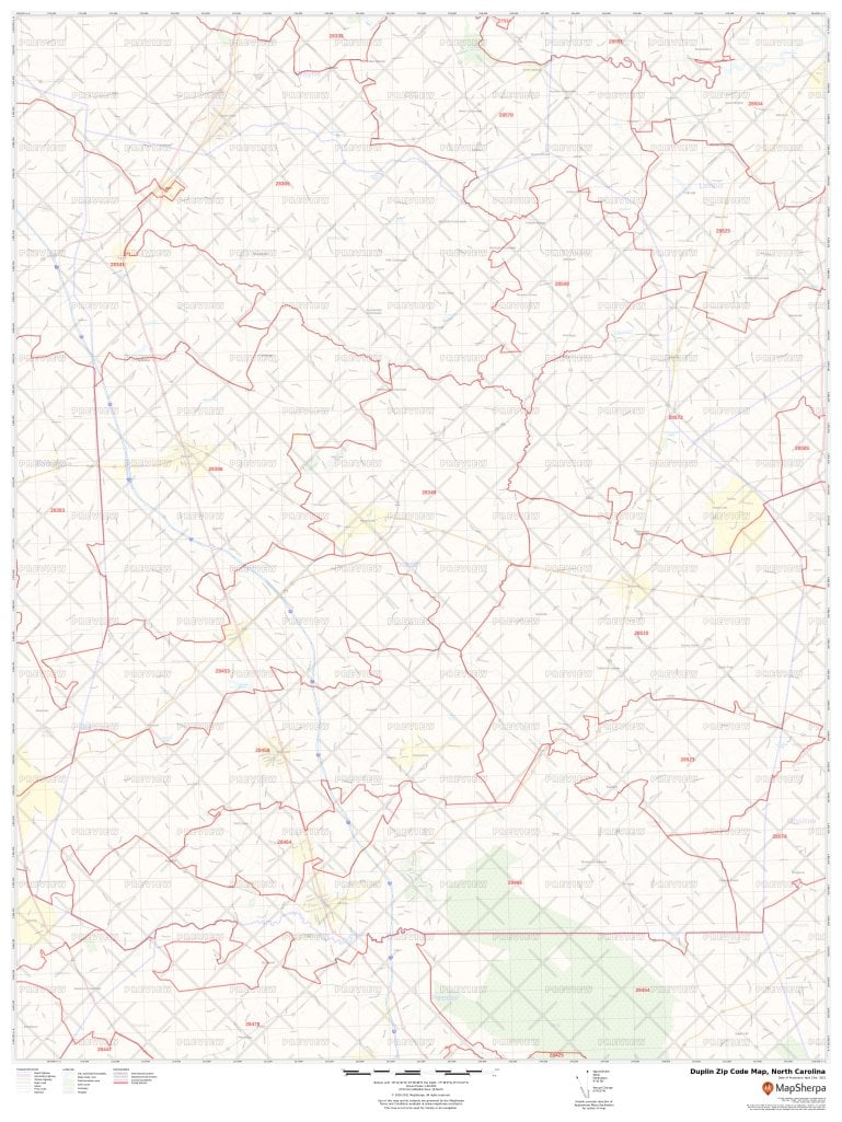 Duplin Zip Code Map, North Carolina | Duplin County Zip Codes