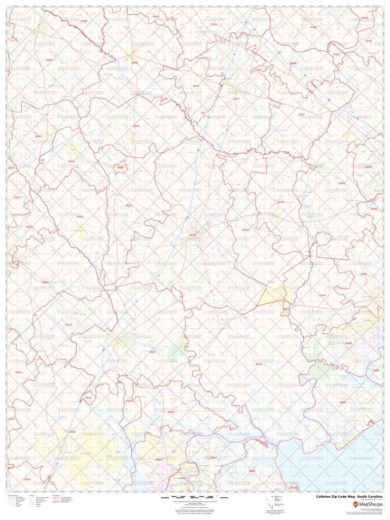 Colleton Zip Code Map, South Carolina | Colleton County Zip Codes