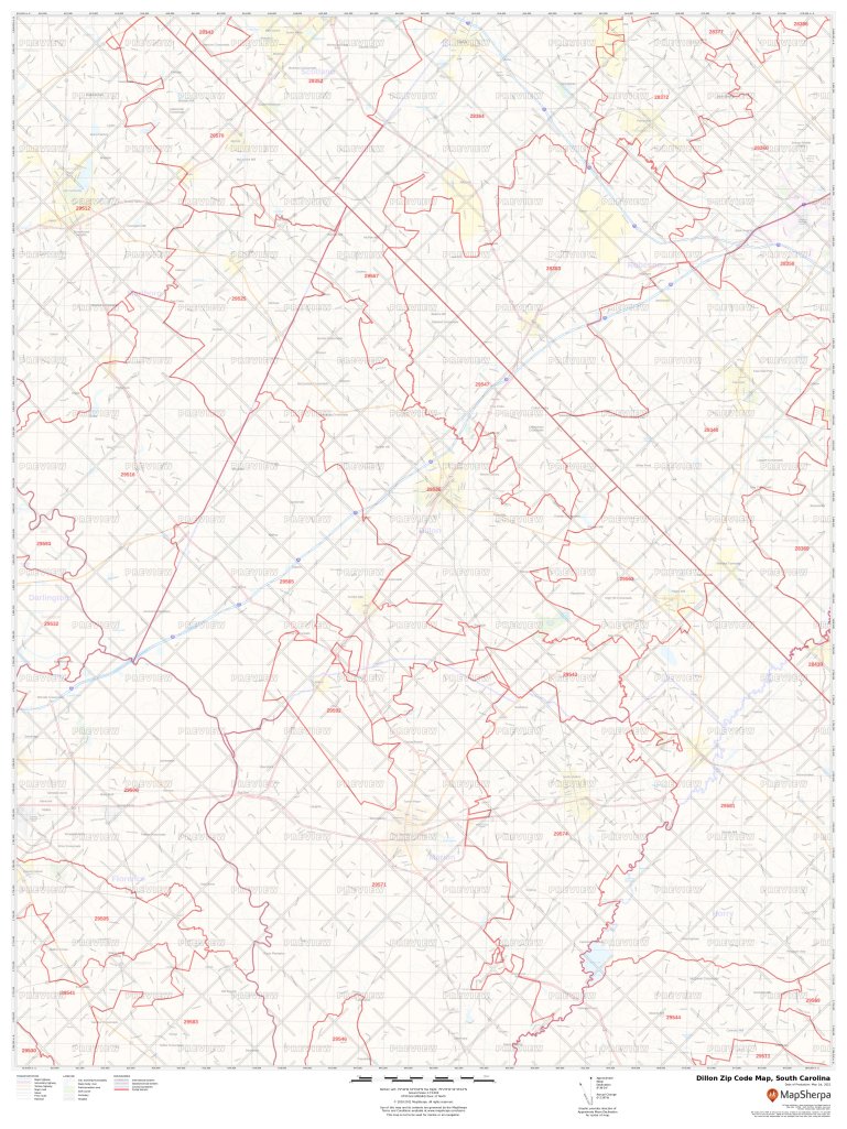 Dillon Zip Code Map South Carolina 