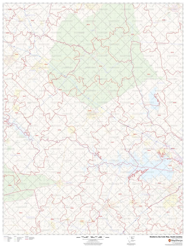Newberry Zip Code Map, South Carolina | Newberry County Zip Codes