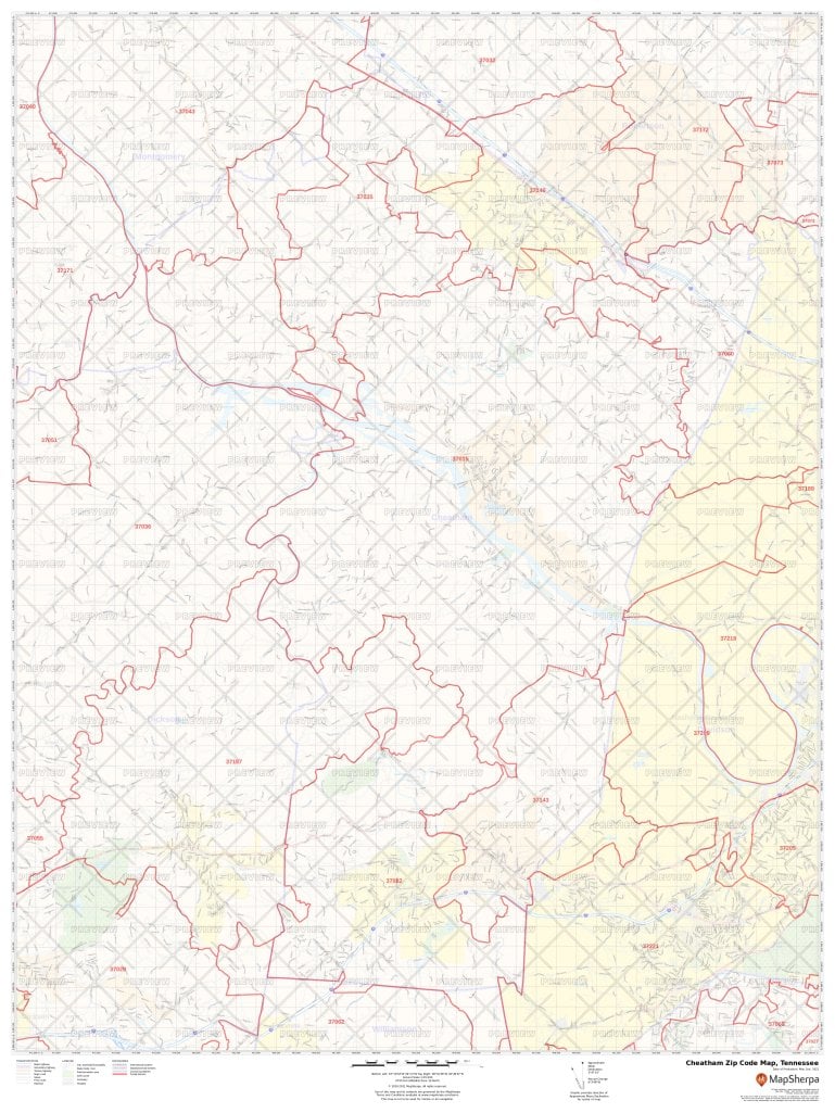 Cheatham Zip Code Map, Tennessee | Cheatham County Zip Codes
