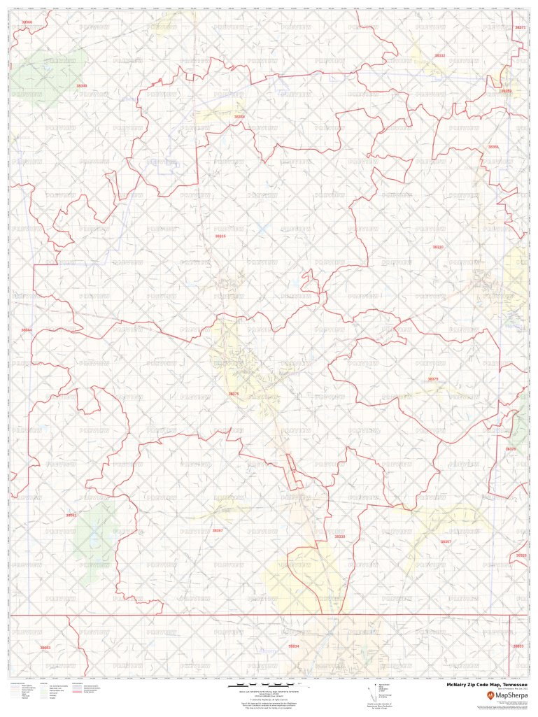 McNairy Zip Code Map, Tennessee McNairy County Zip Codes