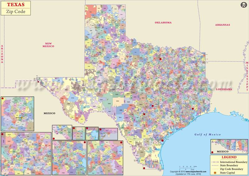 Texas Zip Code Map
