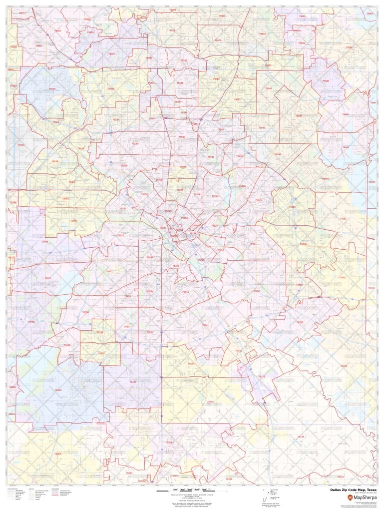 Dallas Zip Code Map Texas Dallas County Zip Codes 6460
