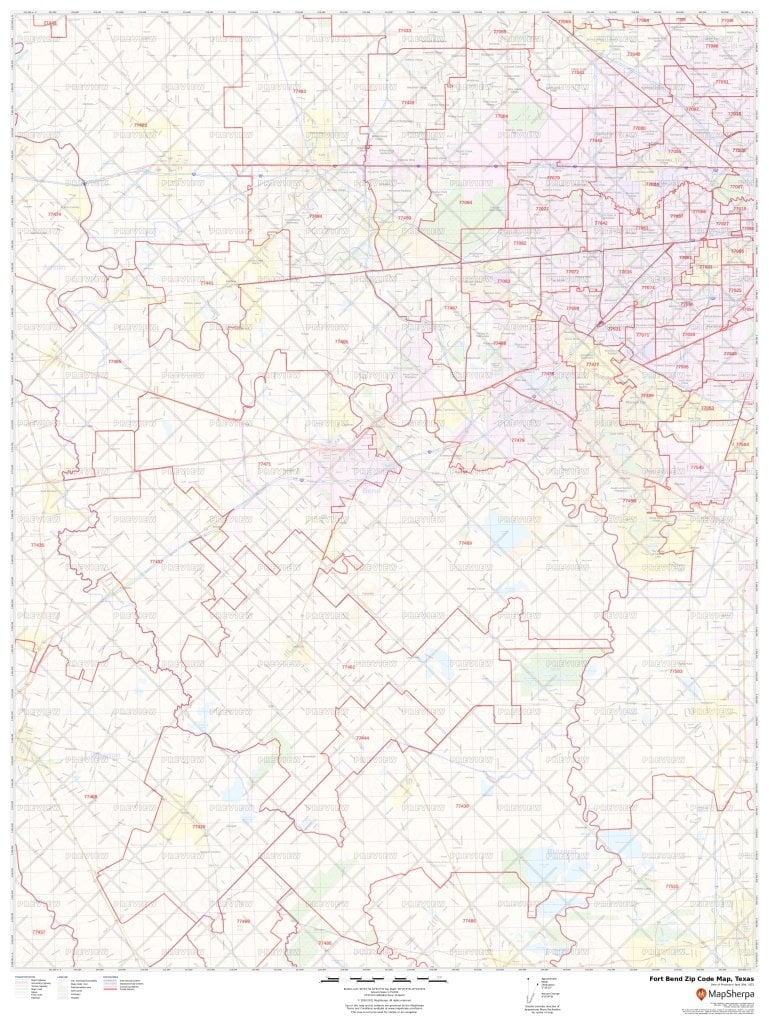Fort Bend Zip Code Map Texas Fort Bend County Zip Codes 5924