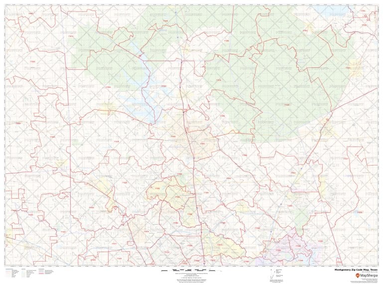 Montgomery Zip Code Map Texas Montgomery County Zip Codes
