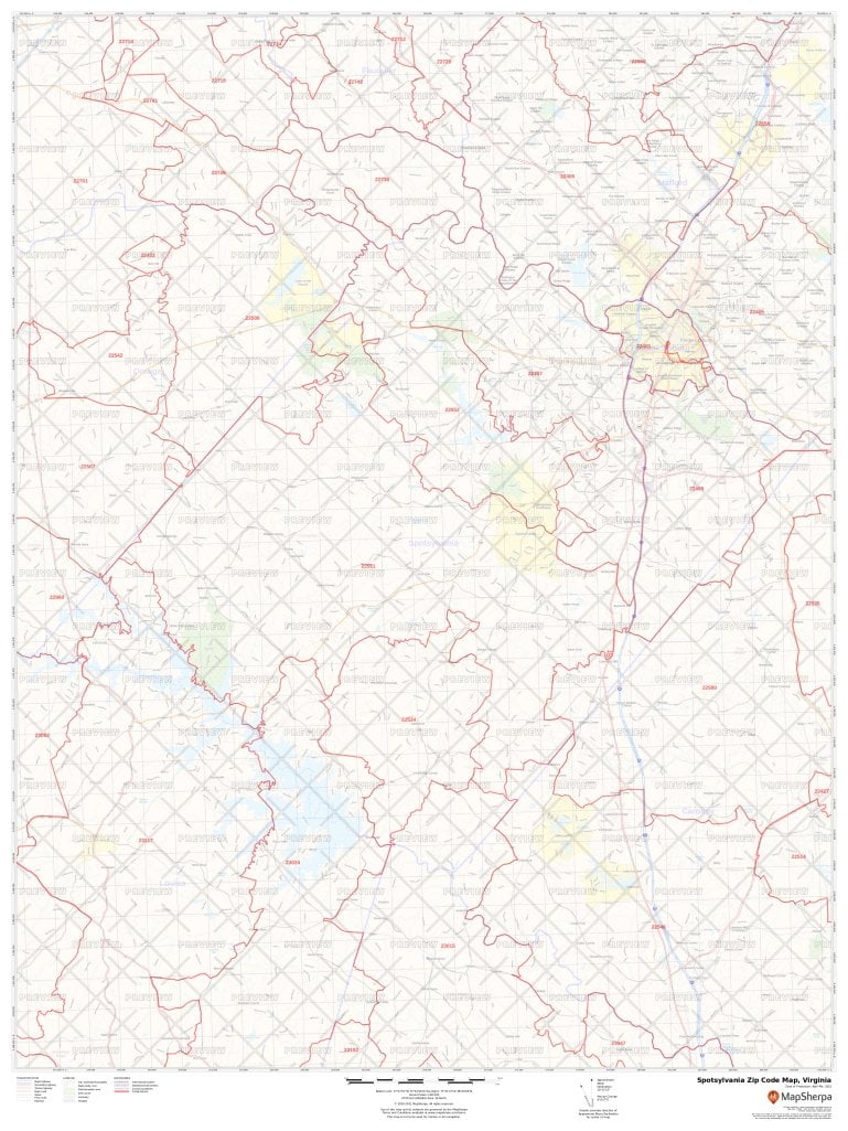 Spotsylvania Zip Code Map, Virginia | Spotsylvania County Zip Codes