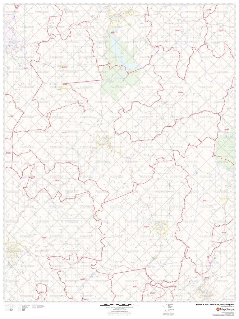 Barbour Zip Code Map, West Virginia | Barbour County Zip Codes