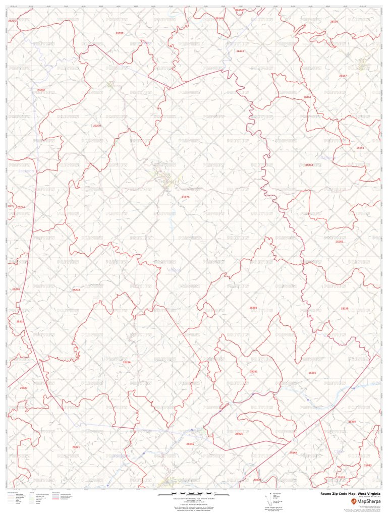 Roane Zip Code Map, West Virginia | Roane County Zip Codes