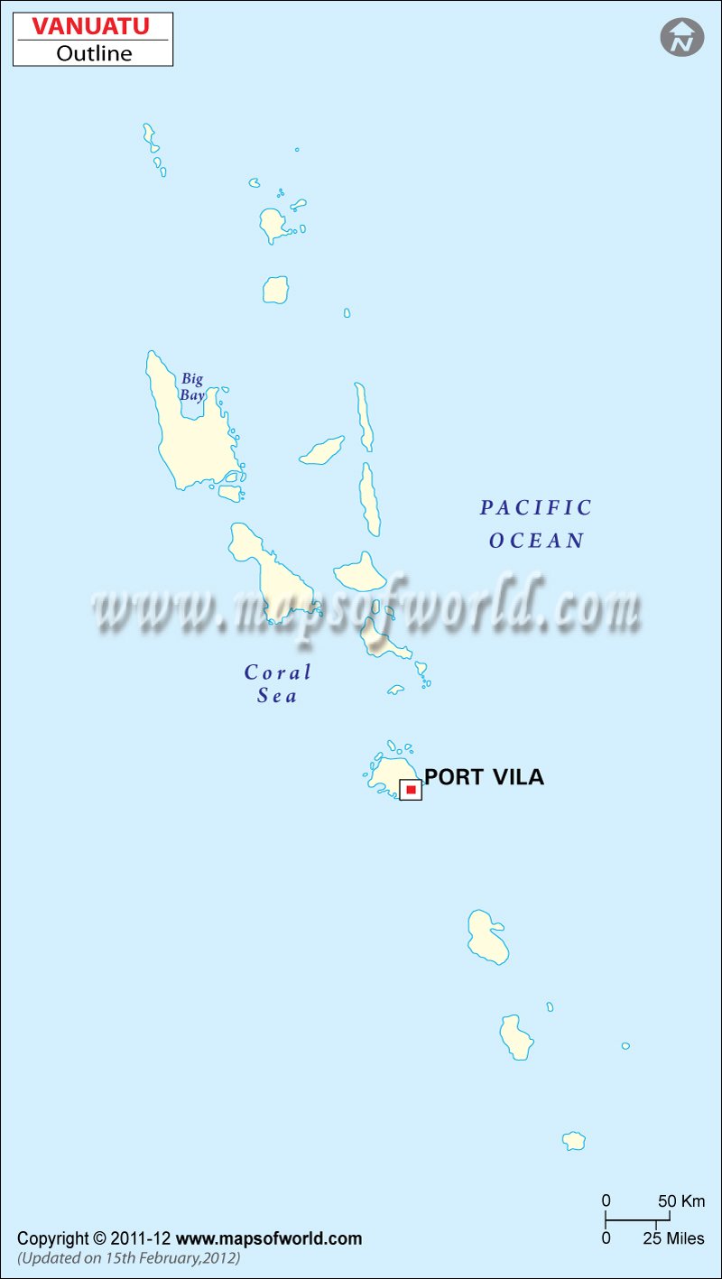 Vanuatu Map Outline