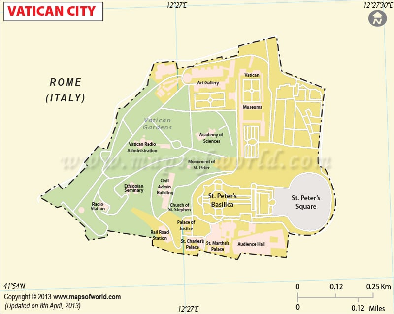 Vatican City Map (Holy See Map)