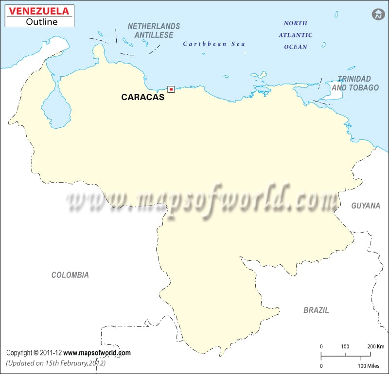 Venezuela Map Outline