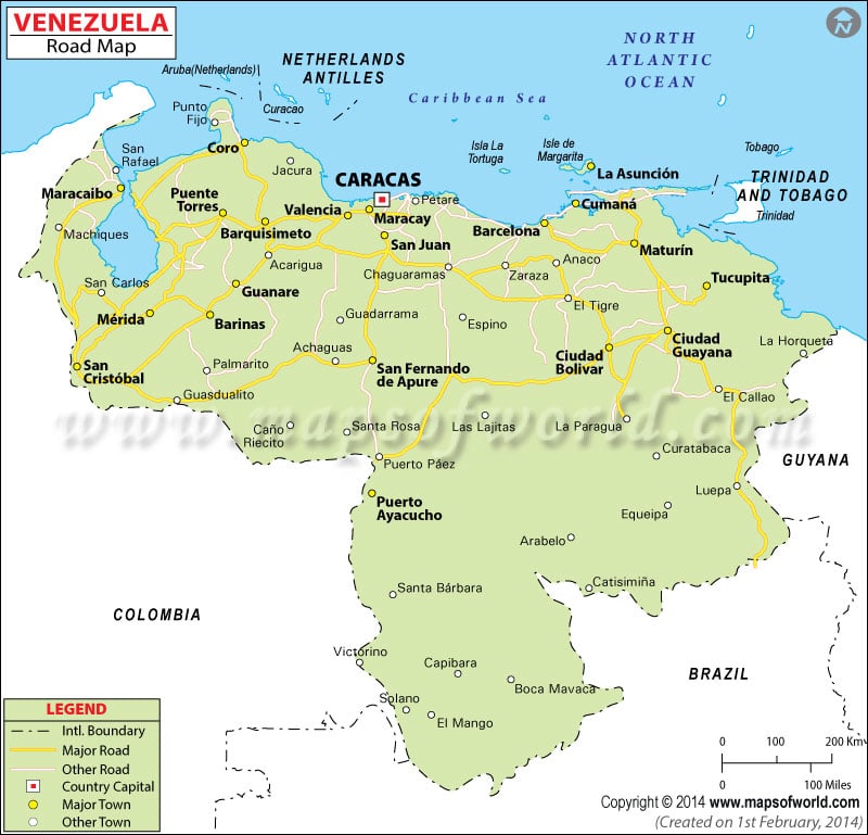 Venezuela Road Map