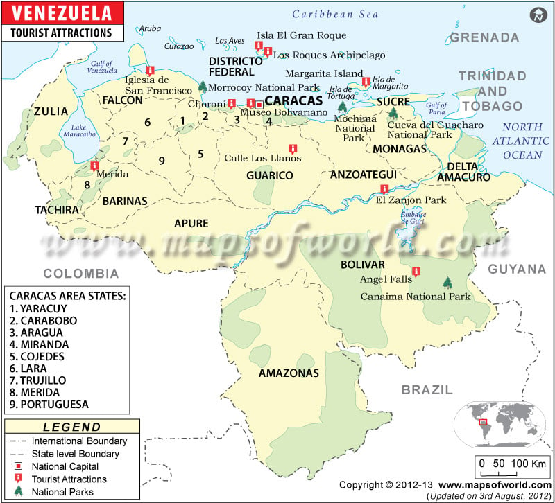 Venezuela Tourist Map