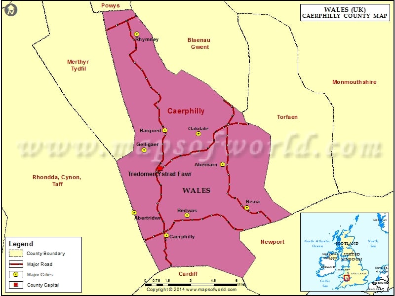 Bridgend Wales Map
