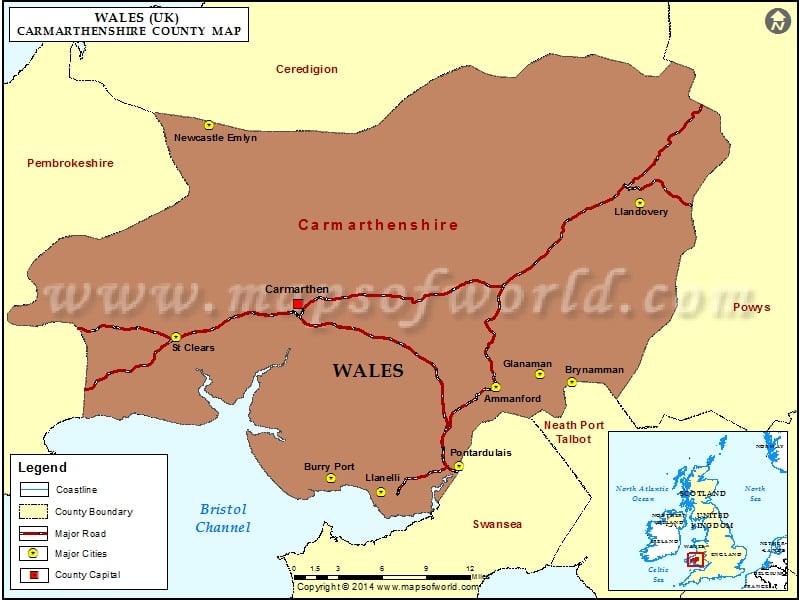 Cardiff Wales Map