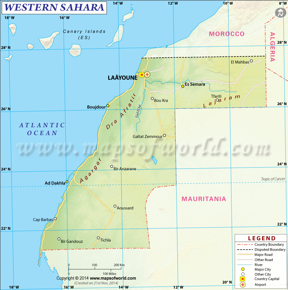 Western Sahara Map