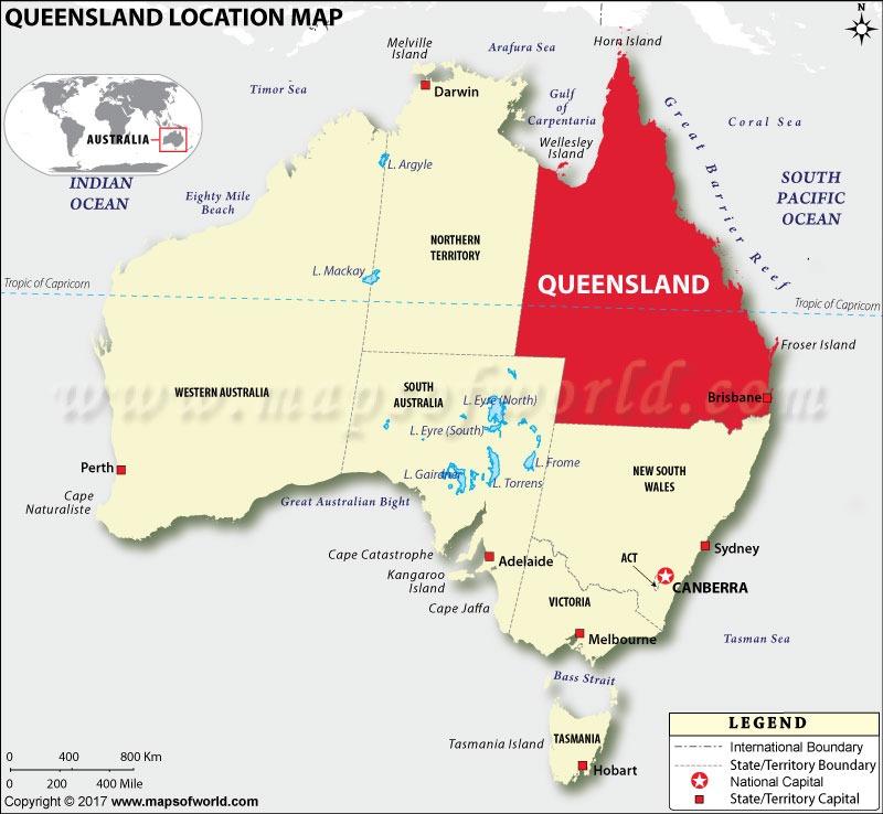 Where is Queensland, Australia | Queensland Location Map