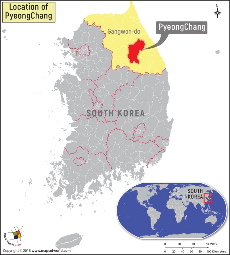 Where Is Pyeongchang Located Location Of Pyeongchang South Korea