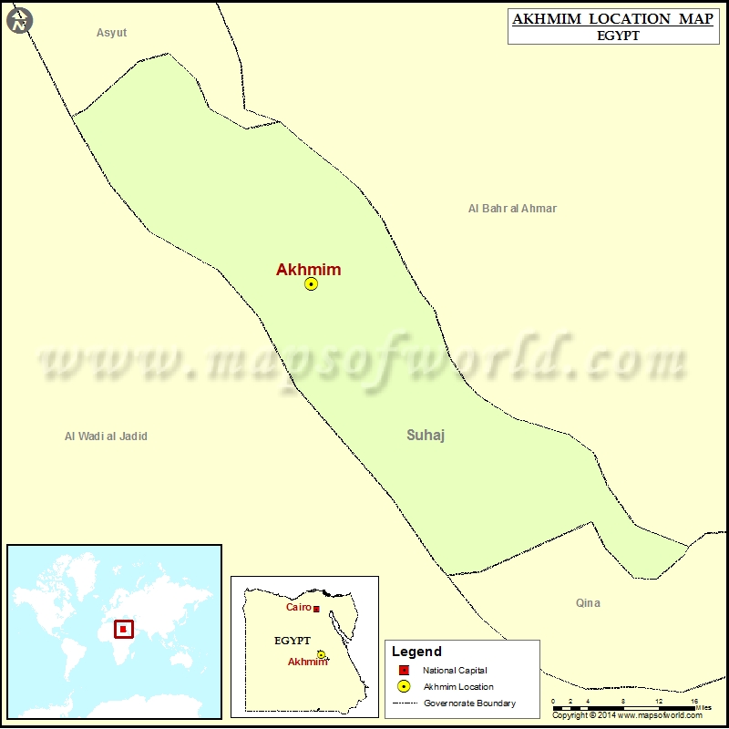 Where is Akhmim | Location of Akhmim in Egypt Map