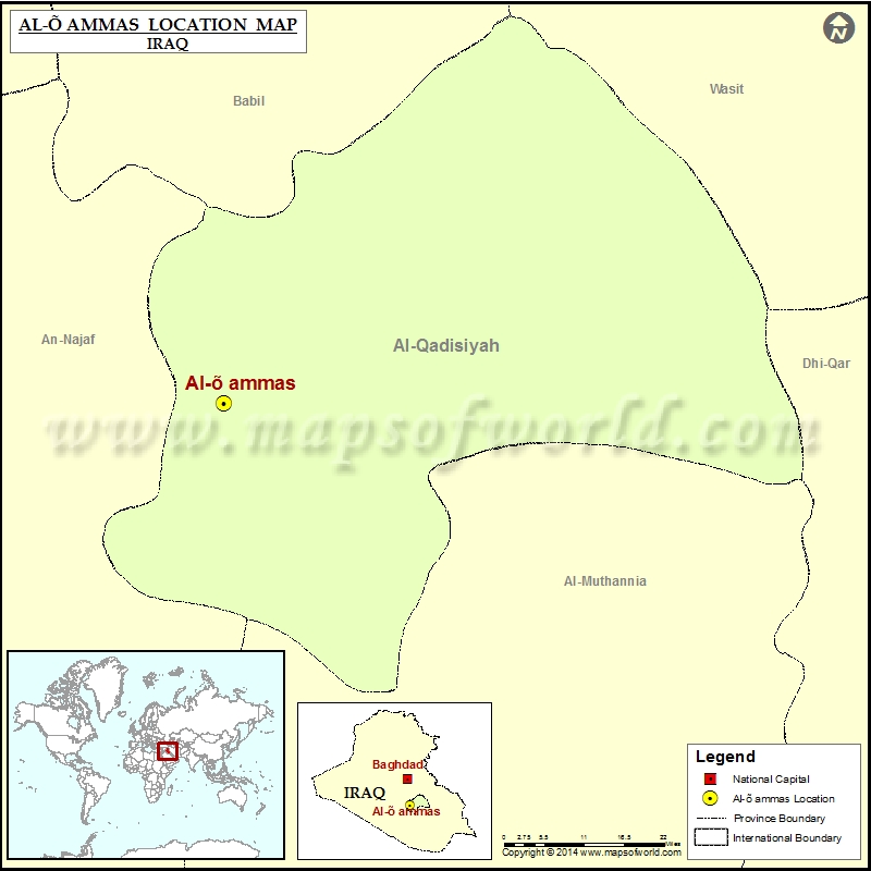 Where is Al ammas | Location of Al ammas in Iraq Map