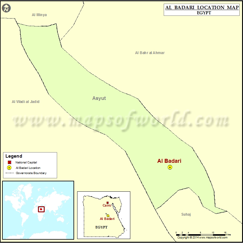 Where is Al Badari | Location of Al Badari in Egypt Map