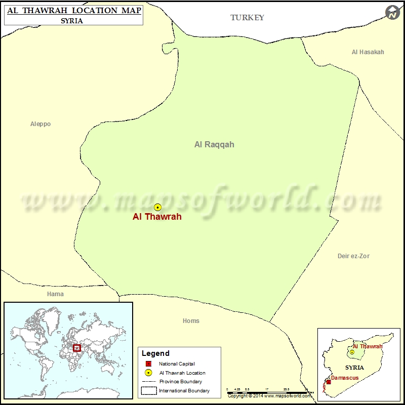 Where is Al Thawrah | Location of Al Thawrah in Syria Map