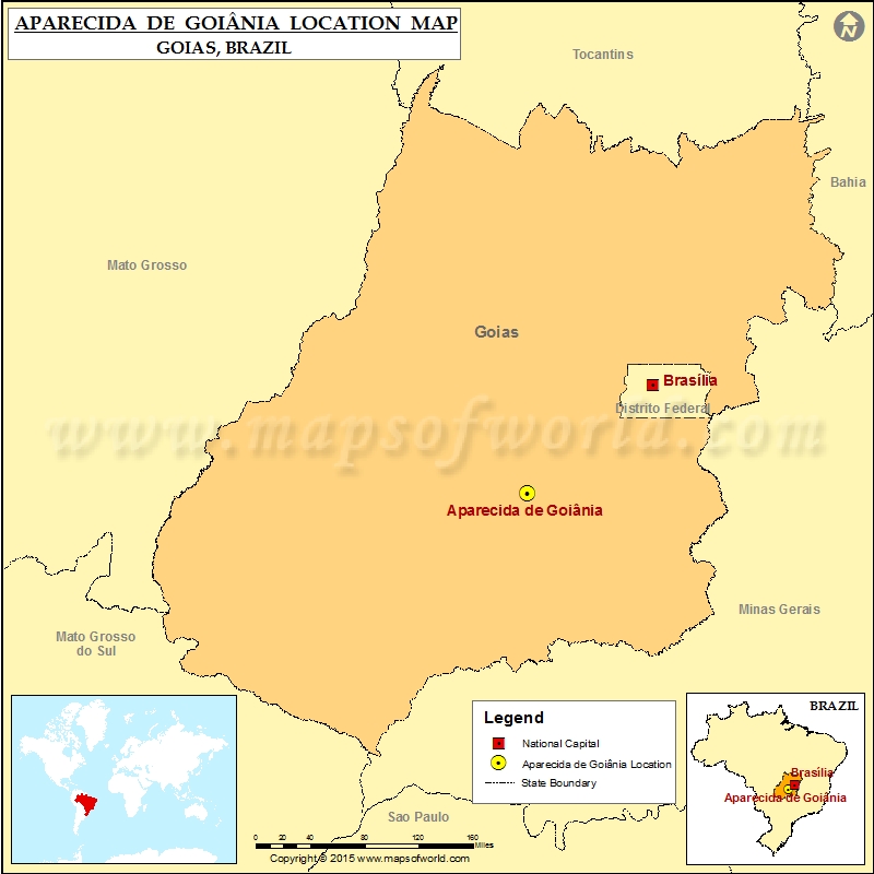 Where is Aparecida de Goiania Where is Aparecida de Goiania