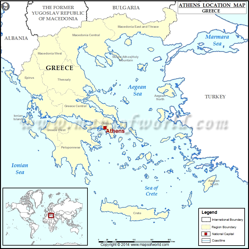 Athens Location Map 