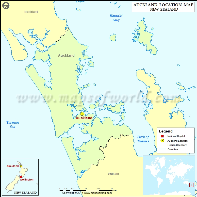 Where is Auckland | Location of Auckland in New Zealand Map