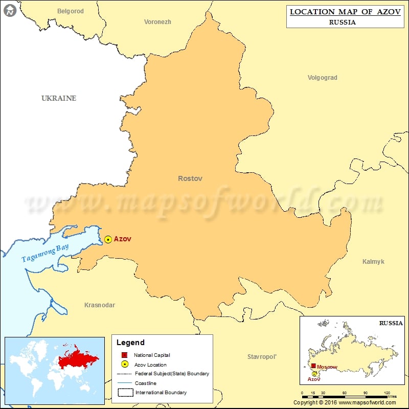 Azov Location Map 
