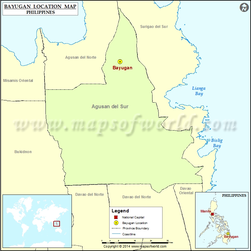 Where is Bayugan | Location of Bayugan in Philippines Map