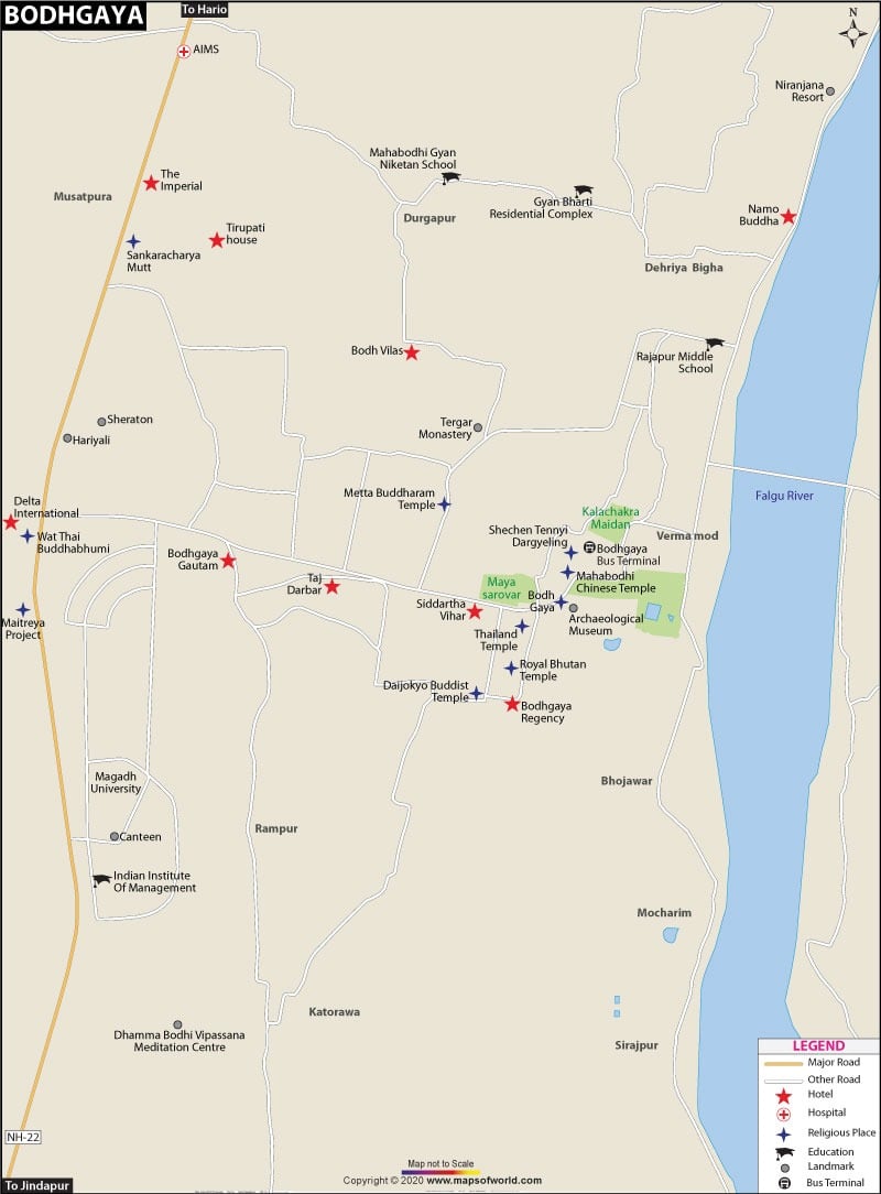Bodh Gaya Map
